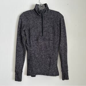 Lululemon Race Your Pace Rulu Half Zip, Dark Gray Heather, Women’s 4